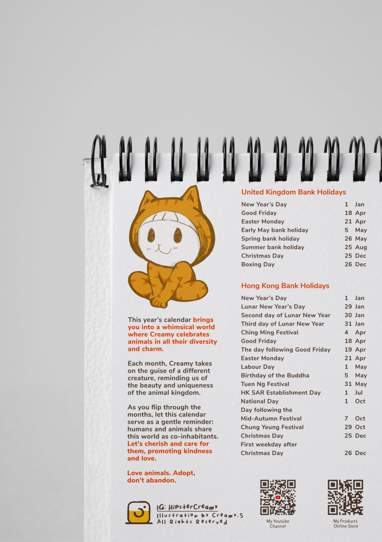 Animal Tales with Creamy.S - Calendar 2025