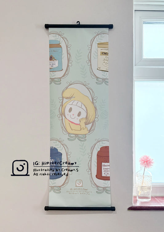 Hipster Creamy: Love Tea Hanging Scrolls