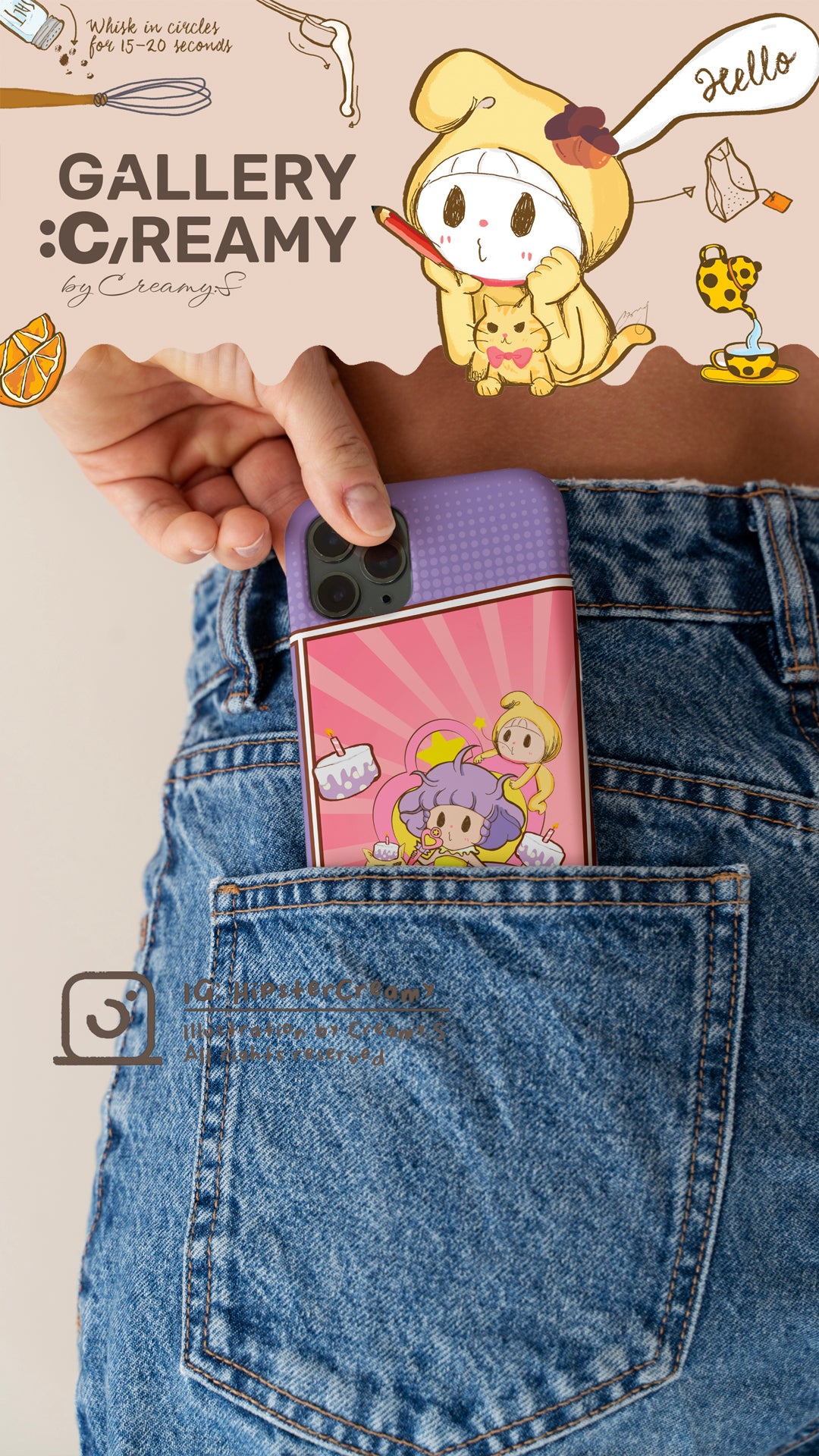HipsterCreamy Meets Anime — Fan Art Collection - Tough iPhone case