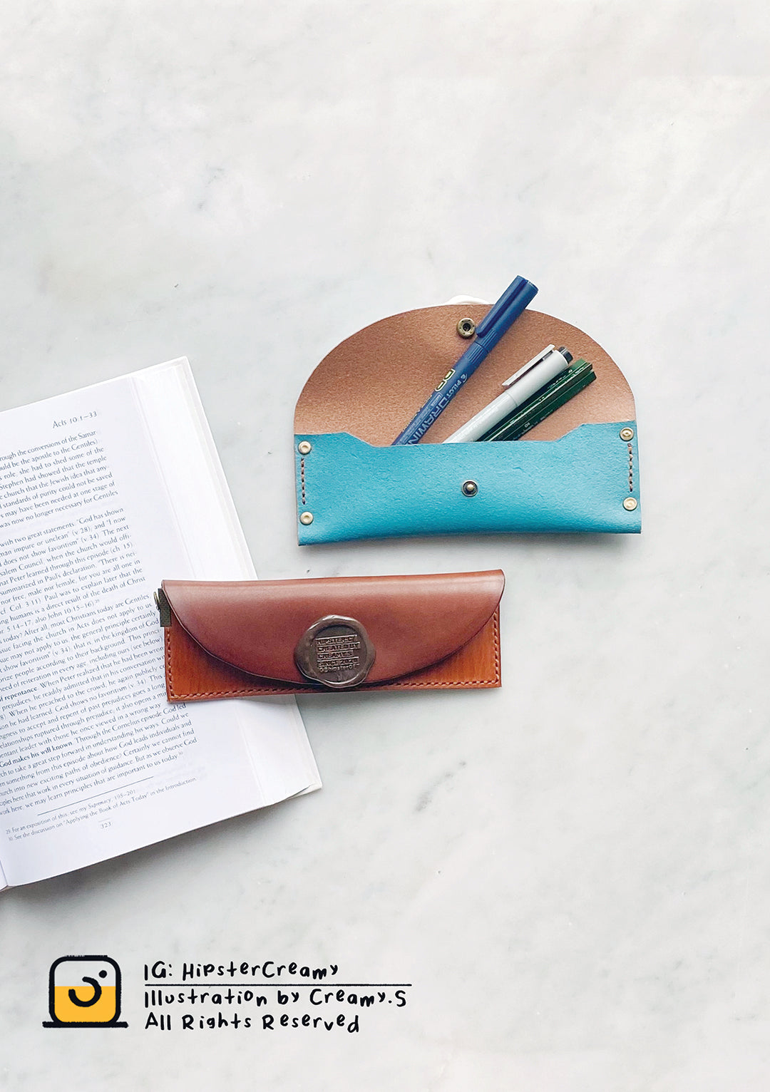 Hipster:C - Leather Pencil Case