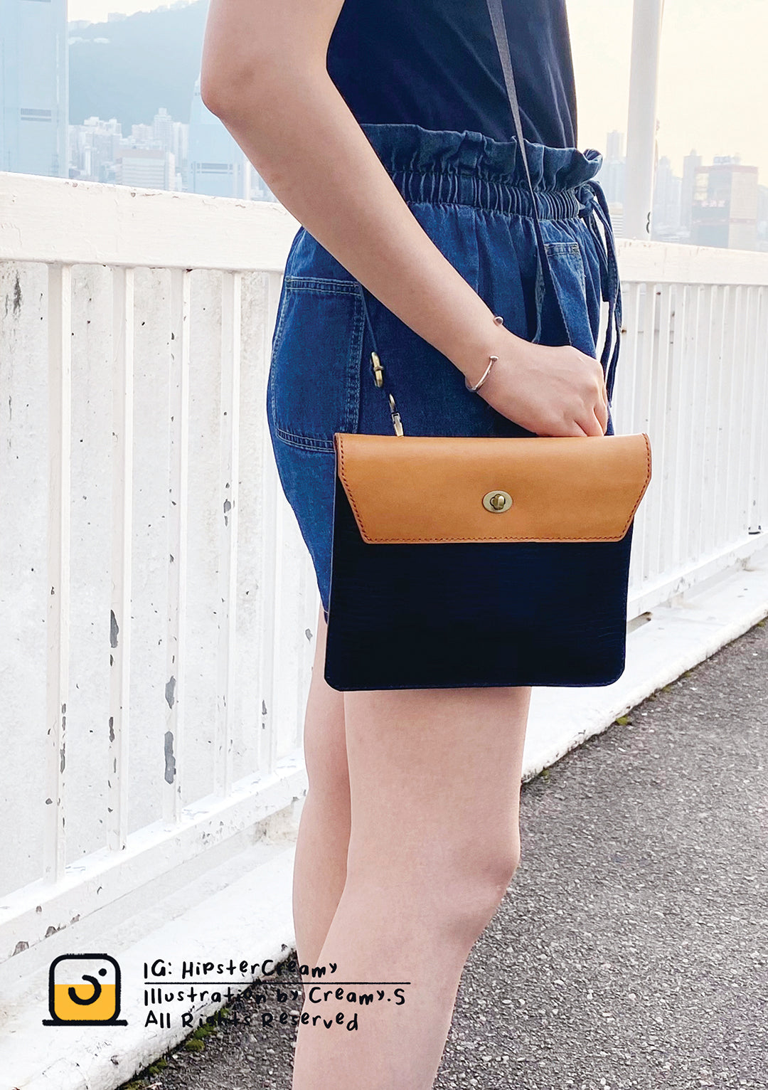 Hipster:C - Vegetable-tanned Leather Shoulder Bag