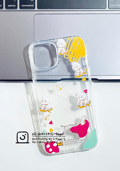 Hipster Creamy "Aeroplane" - Clear iPhone case