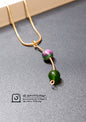 Natural Ruby Zoisite and Green Agate Necklace - Amazon 1