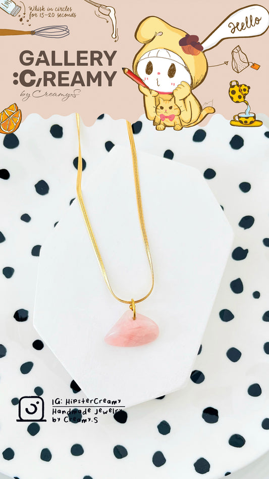 Pink Quartz Necklace - Sakura