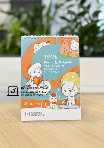 Purrs & Promises: The journey of Pineapple and Little Creamy - Calendar 2026