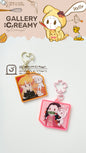 Fanart Reimagined Collection: : Hipster Creamy × Nezuko Kamado & Zenitsu Agatsuma Keychain