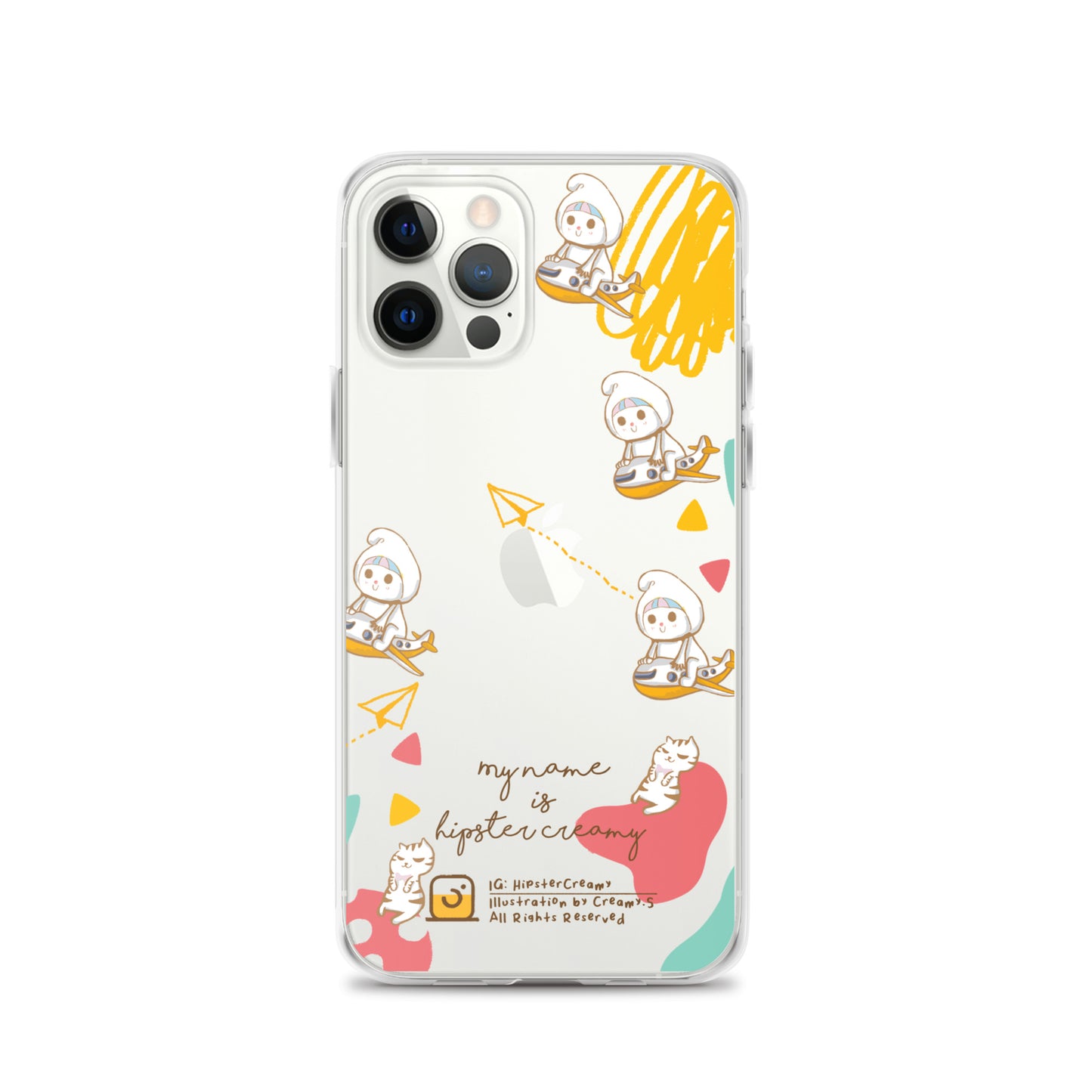 Hipster Creamy "Aeroplane" - Clear iPhone case