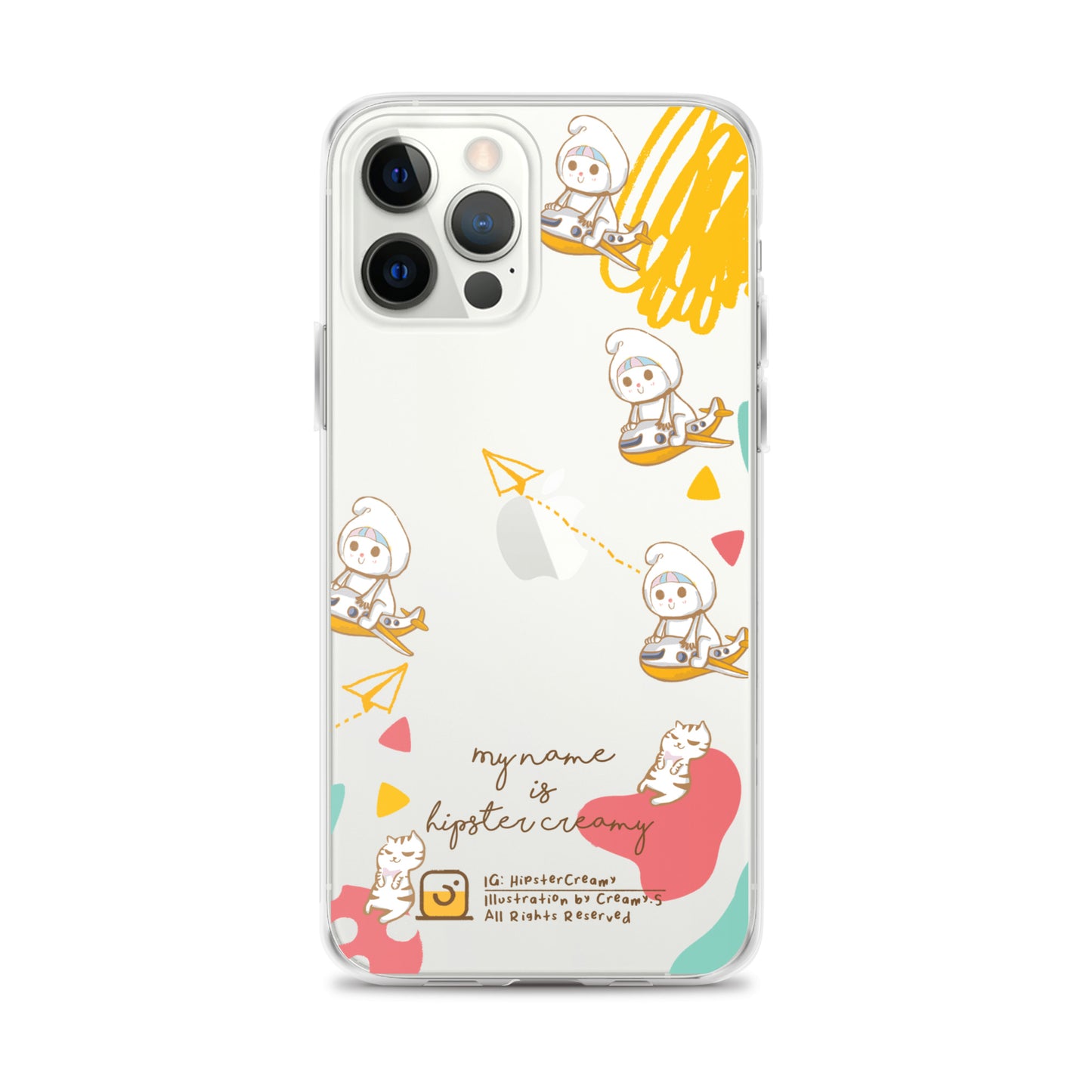 Hipster Creamy "Aeroplane" - Clear iPhone case