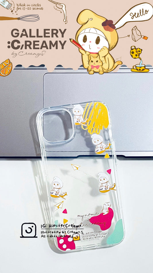 Hipster Creamy "Aeroplane" - Clear iPhone case