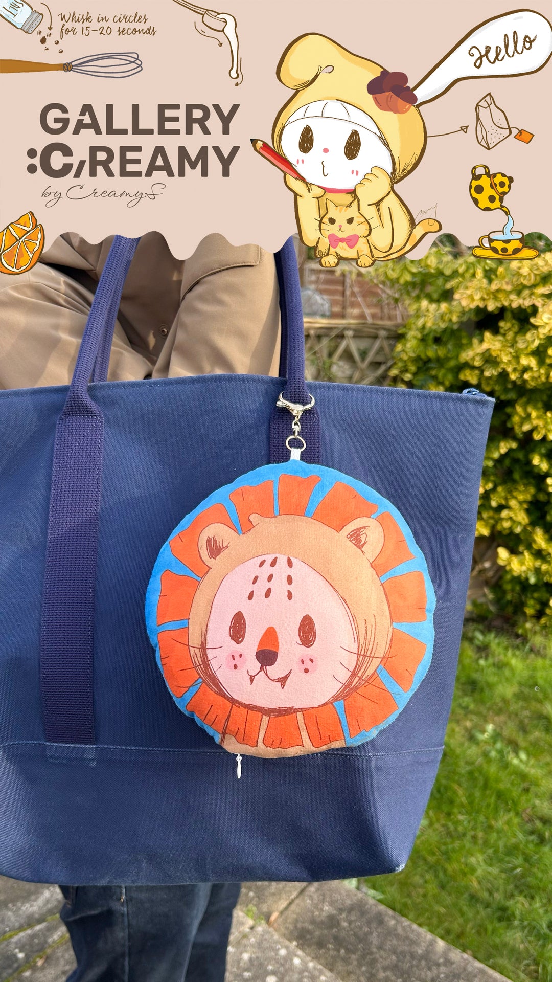 HipsterCreamy’s illustration bag pendant - Lion