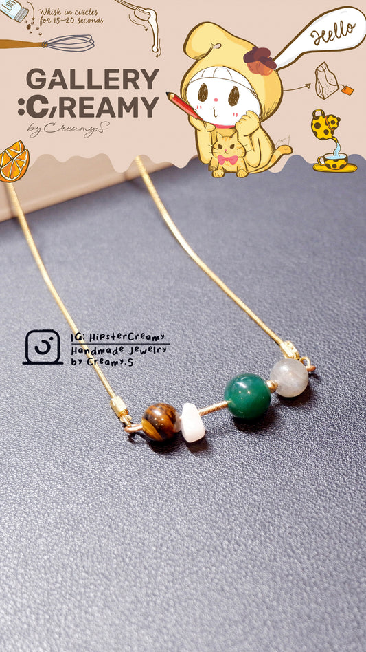 Multi Gemstones Necklace - Oriental 2
