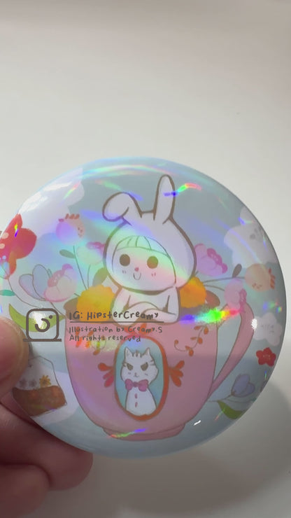 Hipster Creamy Illustrated Series Badges