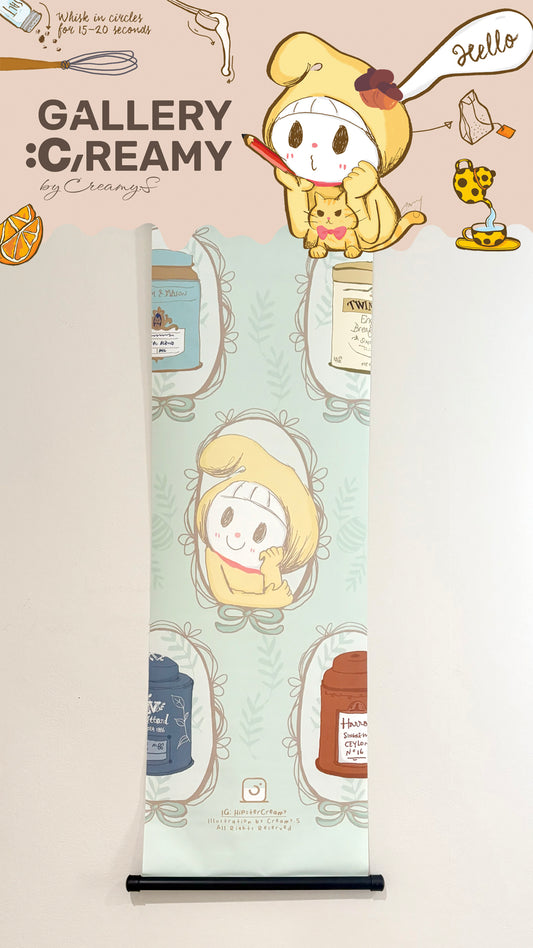 Hipster Creamy: Love Tea Hanging Scrolls