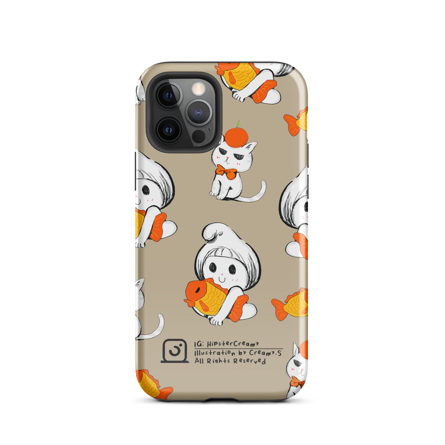 Hipster Creamy "fish" - Tough iPhone Case