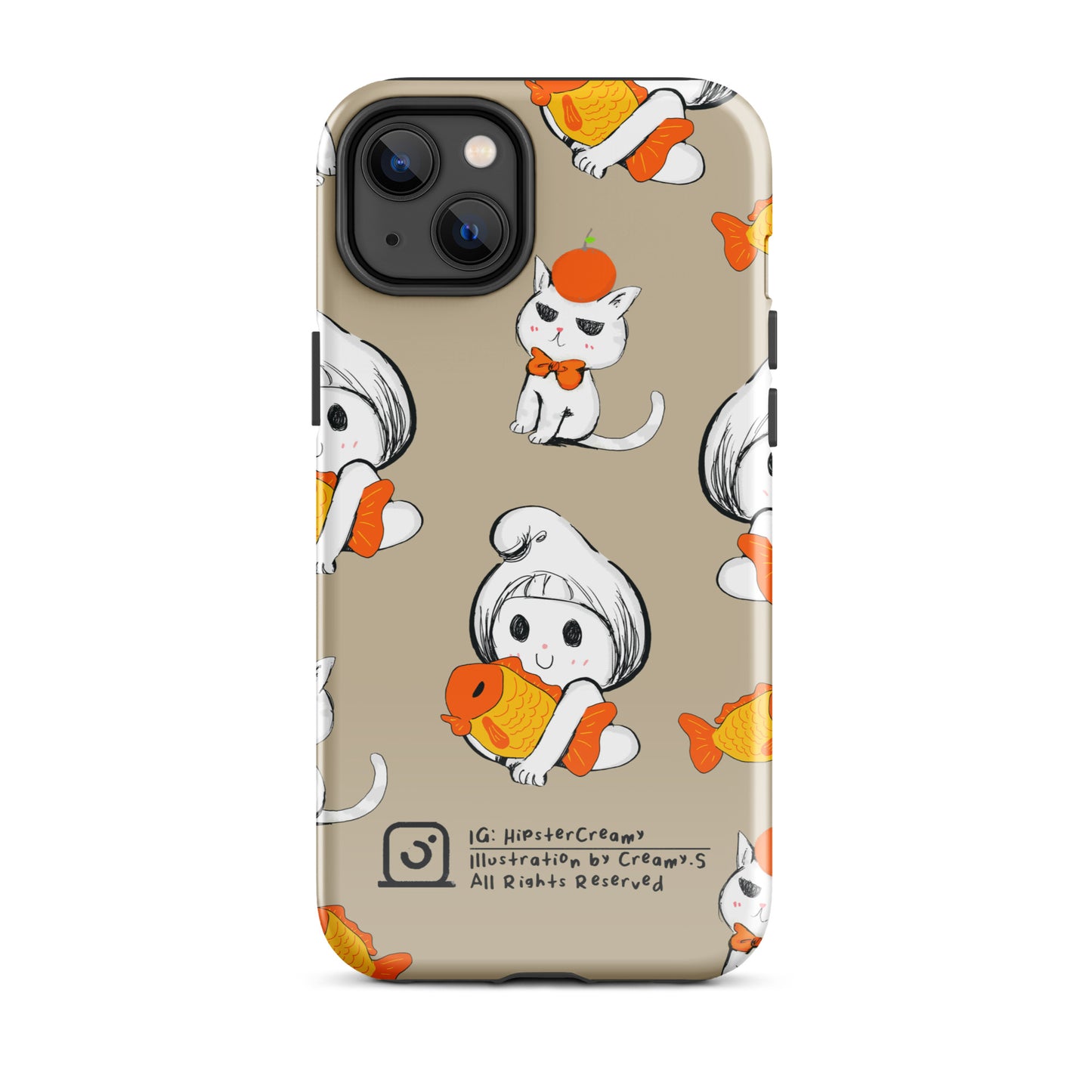 Hipster Creamy "fish" - Tough iPhone Case